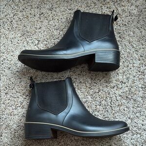 Kate Spade rain Chelsea boots